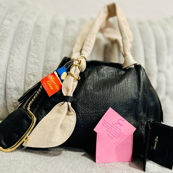 NWT Sharon Gioe black leather bag - Picture 4 of 13